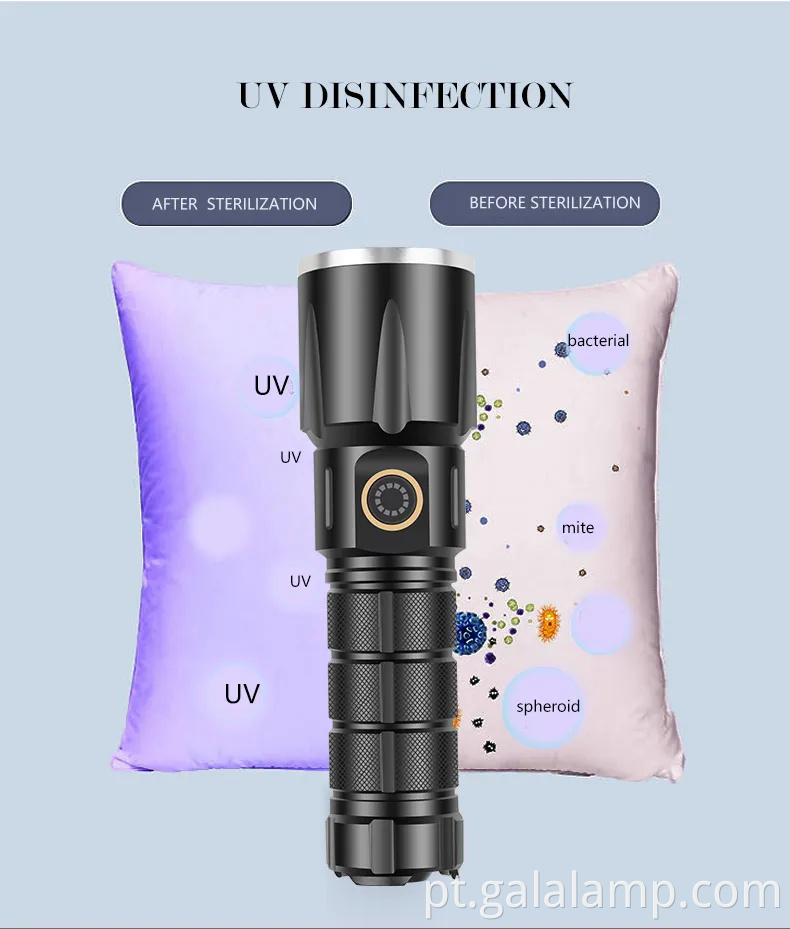 Lanterna USB portátil para detectar dinheiro falsificado